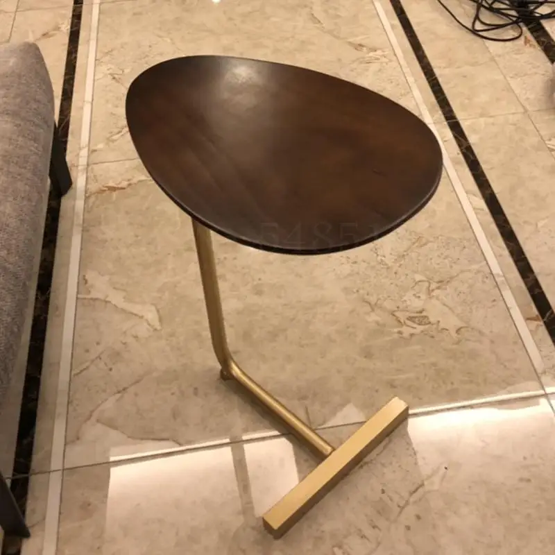 Журнальный столик для гостиной прикроватный Овальный твердый деревянный стол