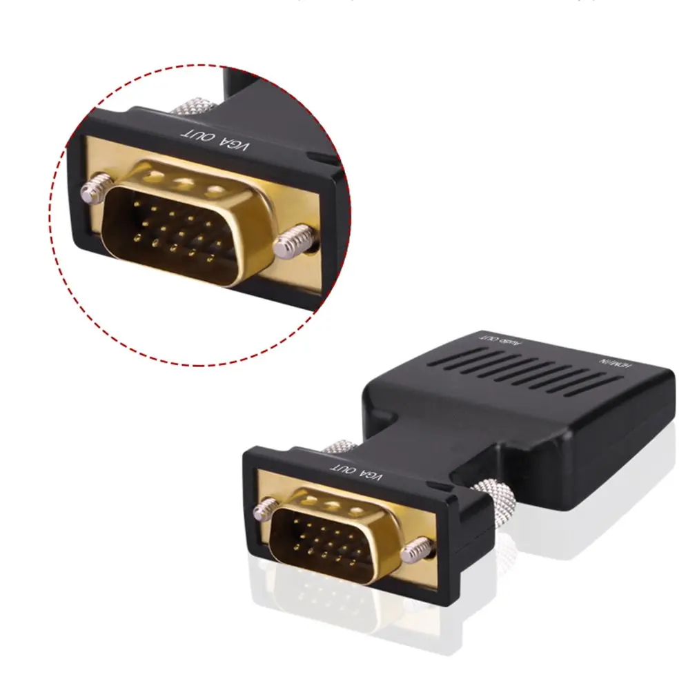 1080P HDMI Женский к VGA Мужской видео конвертер с аудио адаптер сигнала передачи для
