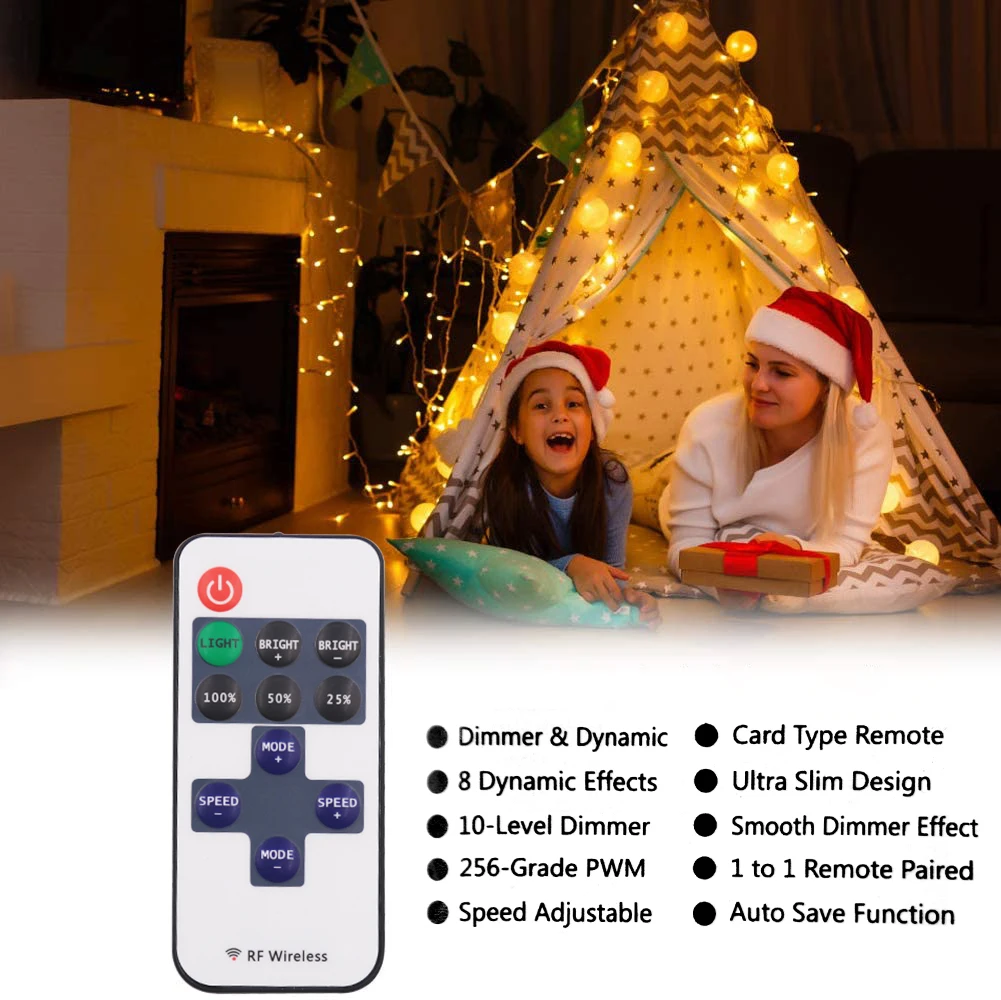 50m Indoor LED String Light For Christmas Tree Decoration Lights Wedding Curtains Festoon With Remote Dimmer | Лампы и освещение