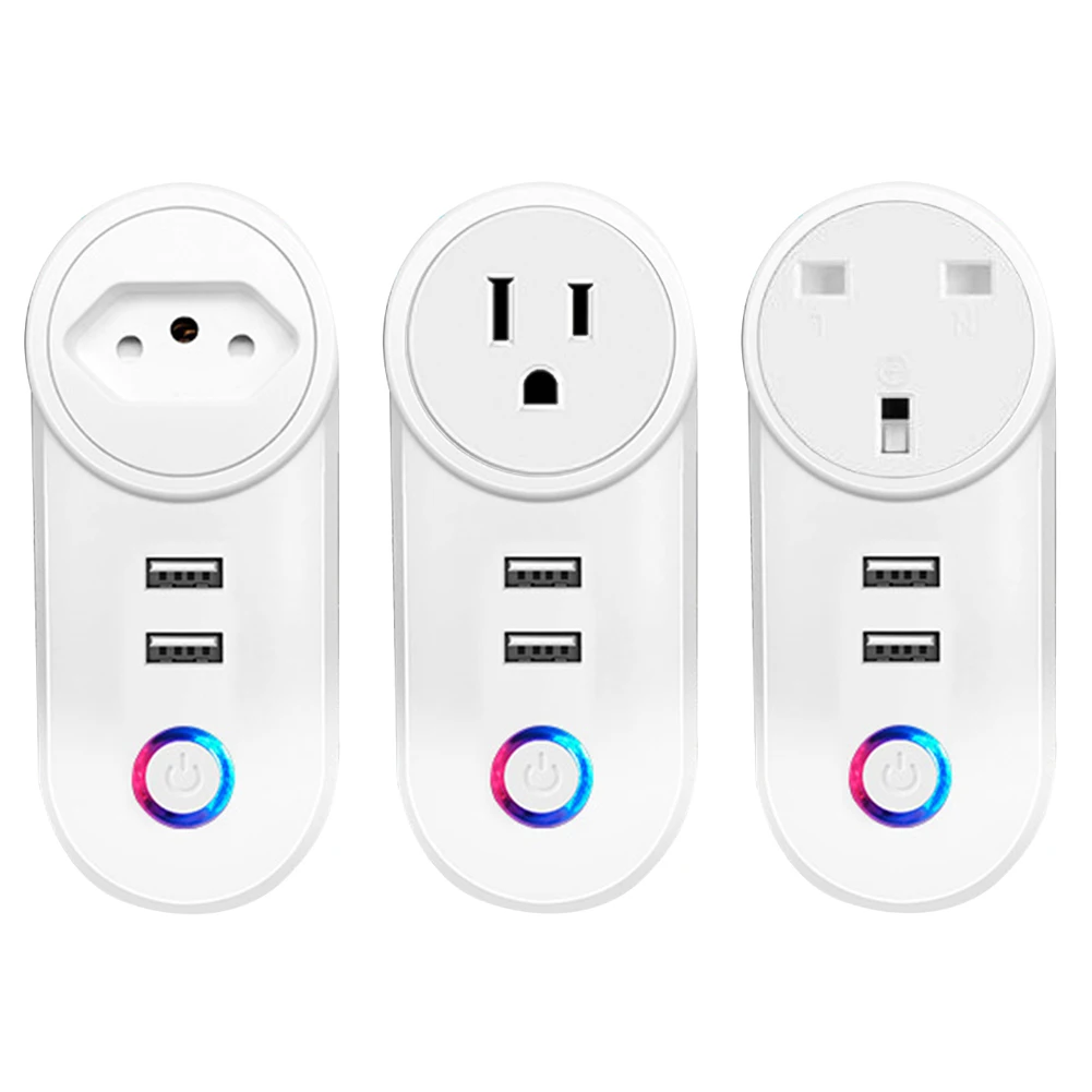 

Smart Life WIFI Smart Socket Plug EU UK US Outlet Remote Control 2 USB Ports Switch Charger Energy Monitor For Home Office