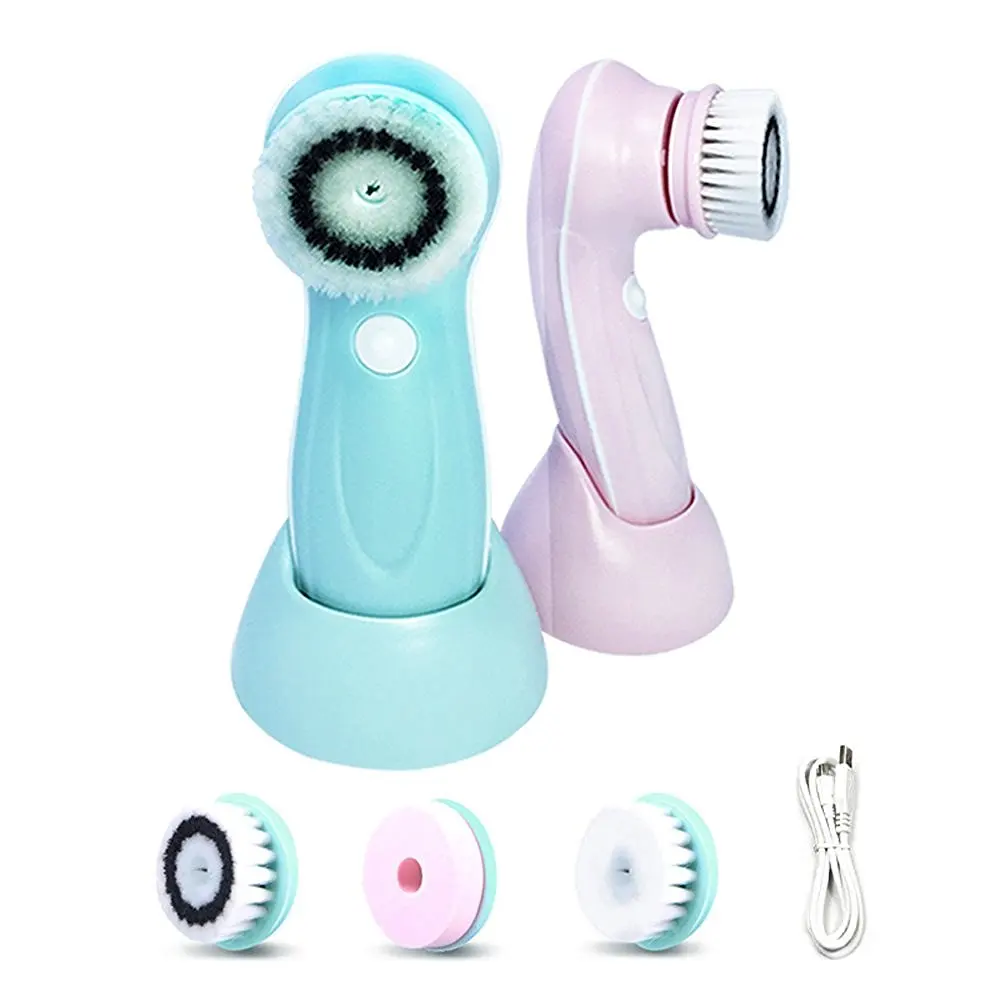 

USB Rechargeable Deep Clean Facial Tools Electric Facial Cleansing Brush Multifunctional Silicone Face Cleansing Brush