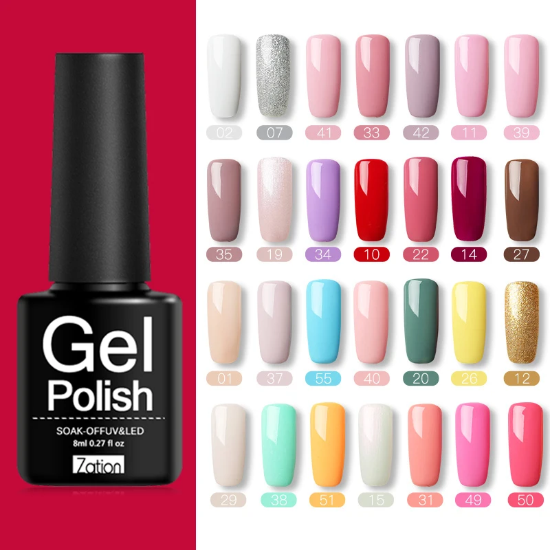 Гель-лак отмачиваемый УФ-светодиодный для ногтей базовый слой Цветной | Красота и