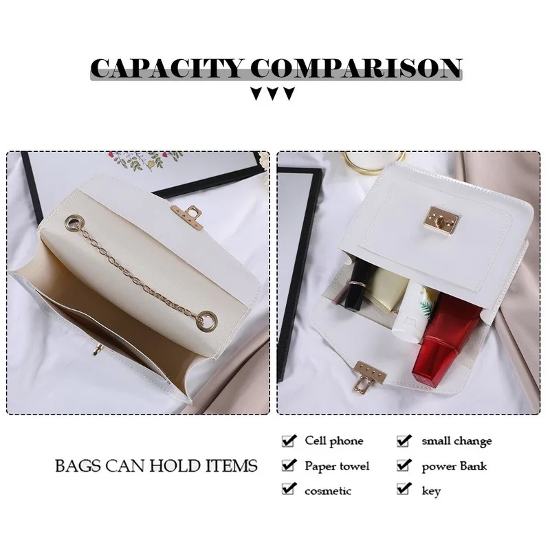 

Mini Small Square Flap Bag Ink Chinese Style Crossbody Bags High Quality PU Leather Women's Handbag Chain Shoulder Messenger Bag