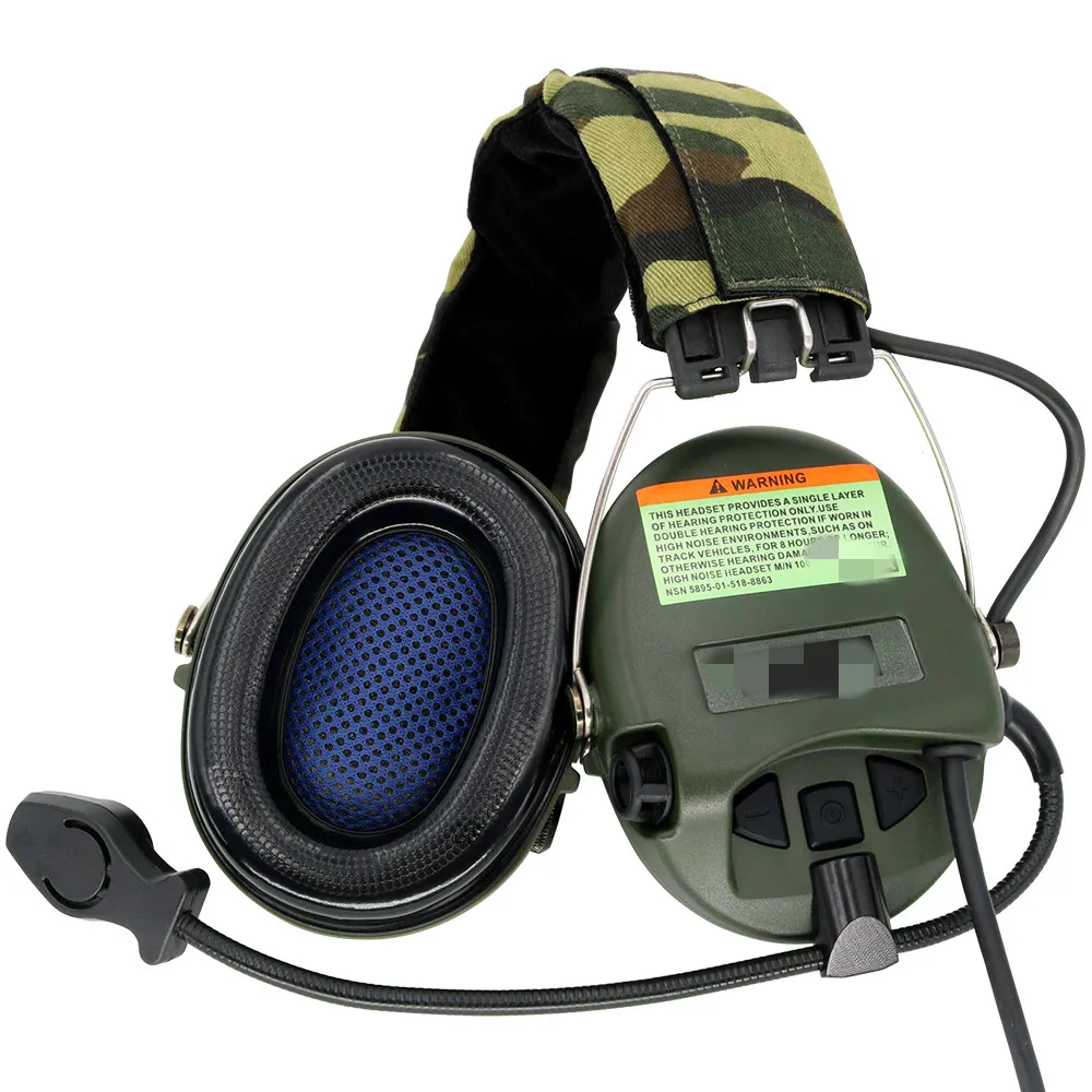 TCIHEADSET Tactical Hunting Pickup Noise Reduction MSASORDIN Headphone Airsoft Tactical Headset Electronic Shooting Earmuffs FG