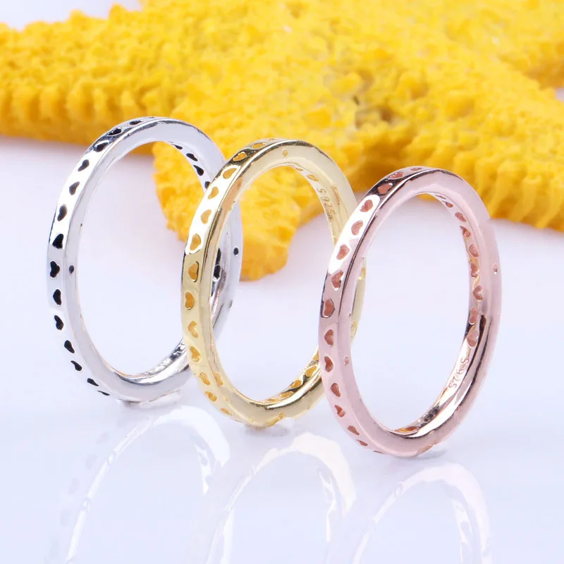 

Lorena Original Real 925 Sterling Silver Ring Beautiful Shiny Ring Single Ring Hollow Ring For Women's Gift Banquet Jewelry