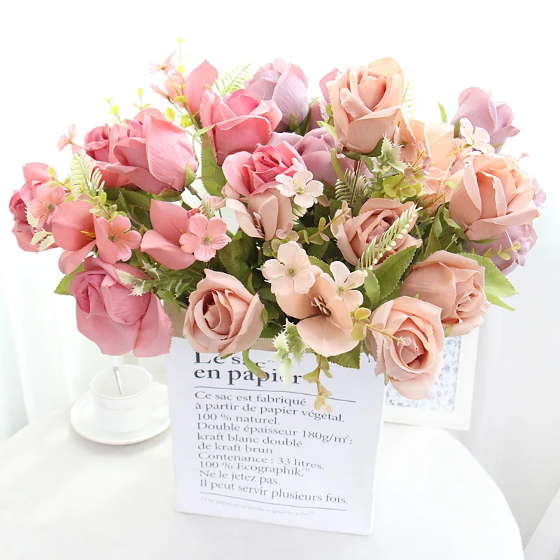 11 бутонов искусственных шелковых полишизовых свадебное украшение искусственный