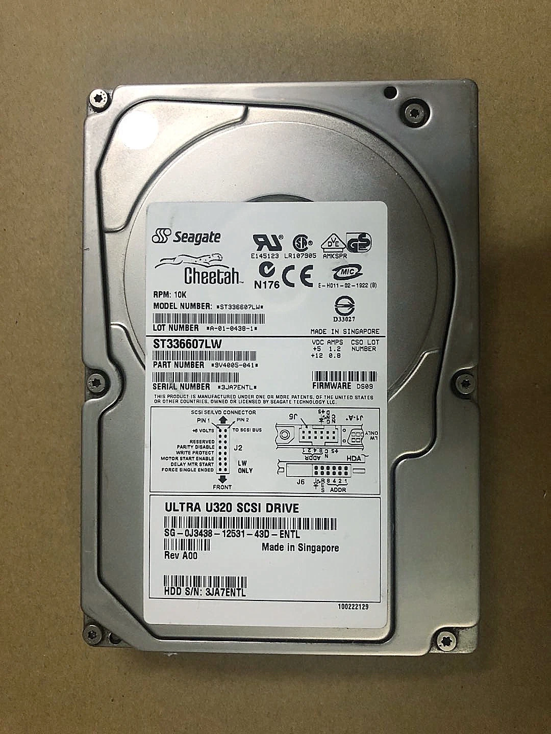 

Seagate ST336607LW 36G server Hard drive 10K U320 68pin SCSI HDD