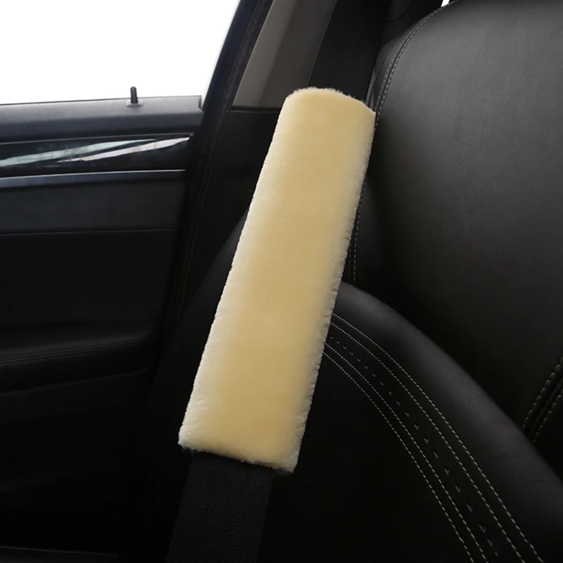 

New 2 Pcs Car Seat Belt Shoulder Pads Plush Comfortable Cover Cushion Plush Car Seat Belt Cover Thicken Seat Belt Cover Shoulder