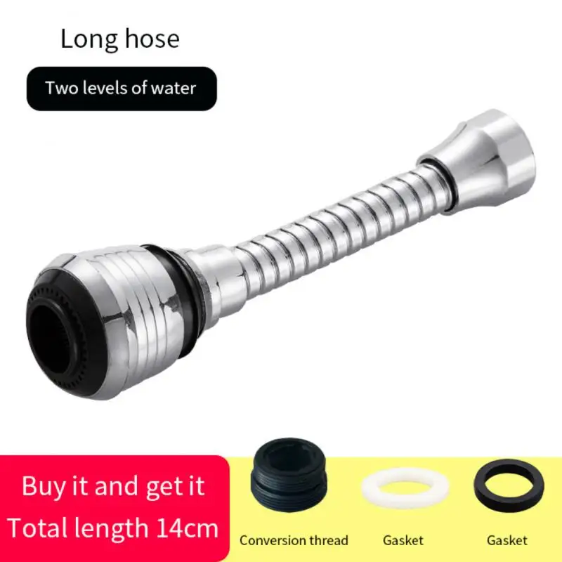 

360 Degree Adjustment Kitchen Faucet Extension Tap Bathroom Water Aerator Diffuser Bubbler Water Filter Kitchen Faucet Accessory