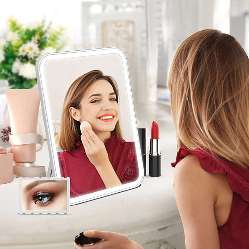 Зеркало для макияжа 3 цвета регулируемое настенное освещение Smart Press | Красота и