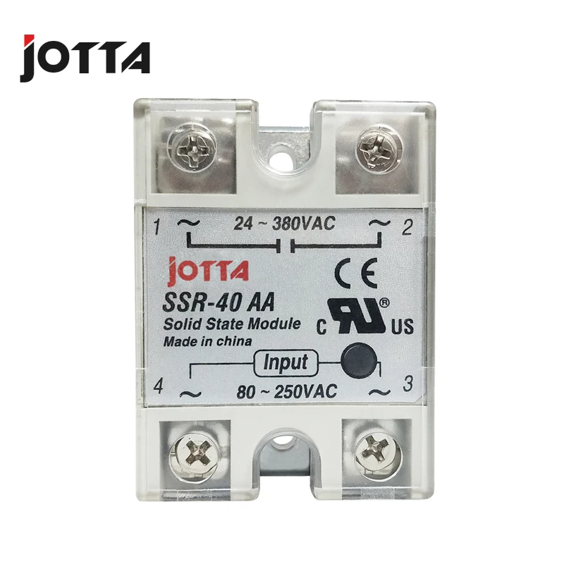 SSR-10AA 25AA 40AA AC управление AC SSR белый корпус Однофазное твердотельное реле