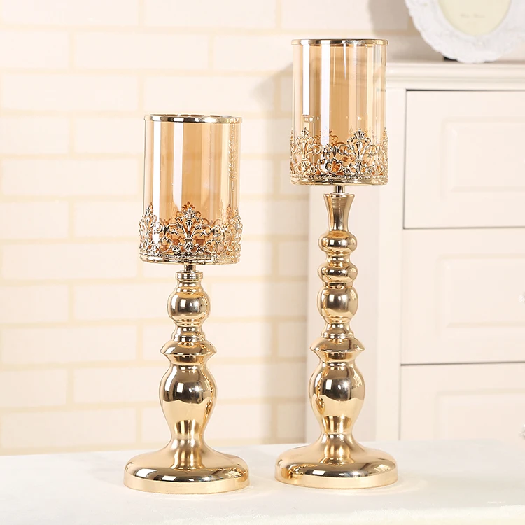 Роскошная Скандинавская подставка для свечей золотой Настольный держатель