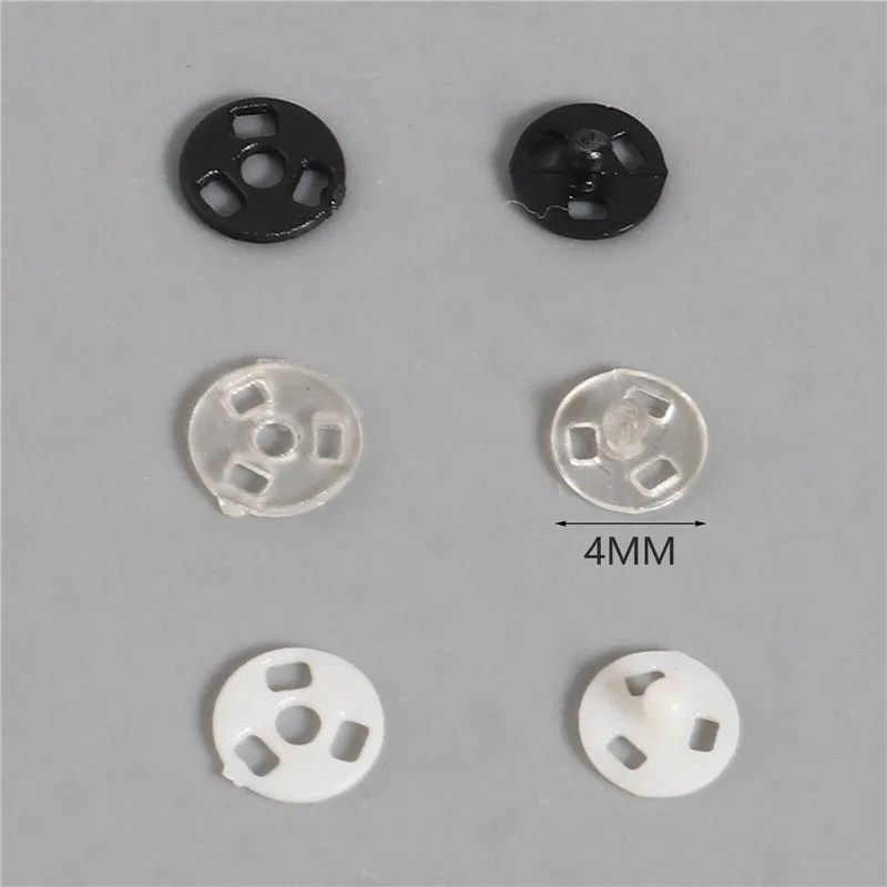30 Sets (2pcs/Set) Plastic Snap Fasteners Press Button Stud Sewing Accessories For Clothes Doll Making Round Hidden Button 4mm images - 2