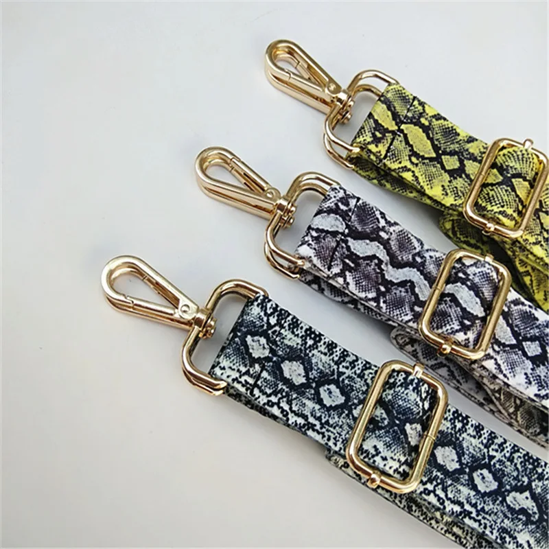 Кожа змеи нейлоновая сумка ремешок для DIY замена Регулируемая через плечо