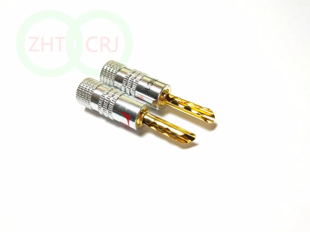 24K золотой провод динамика 4 мм Nakamichi новые вилки банана|Соединители| |