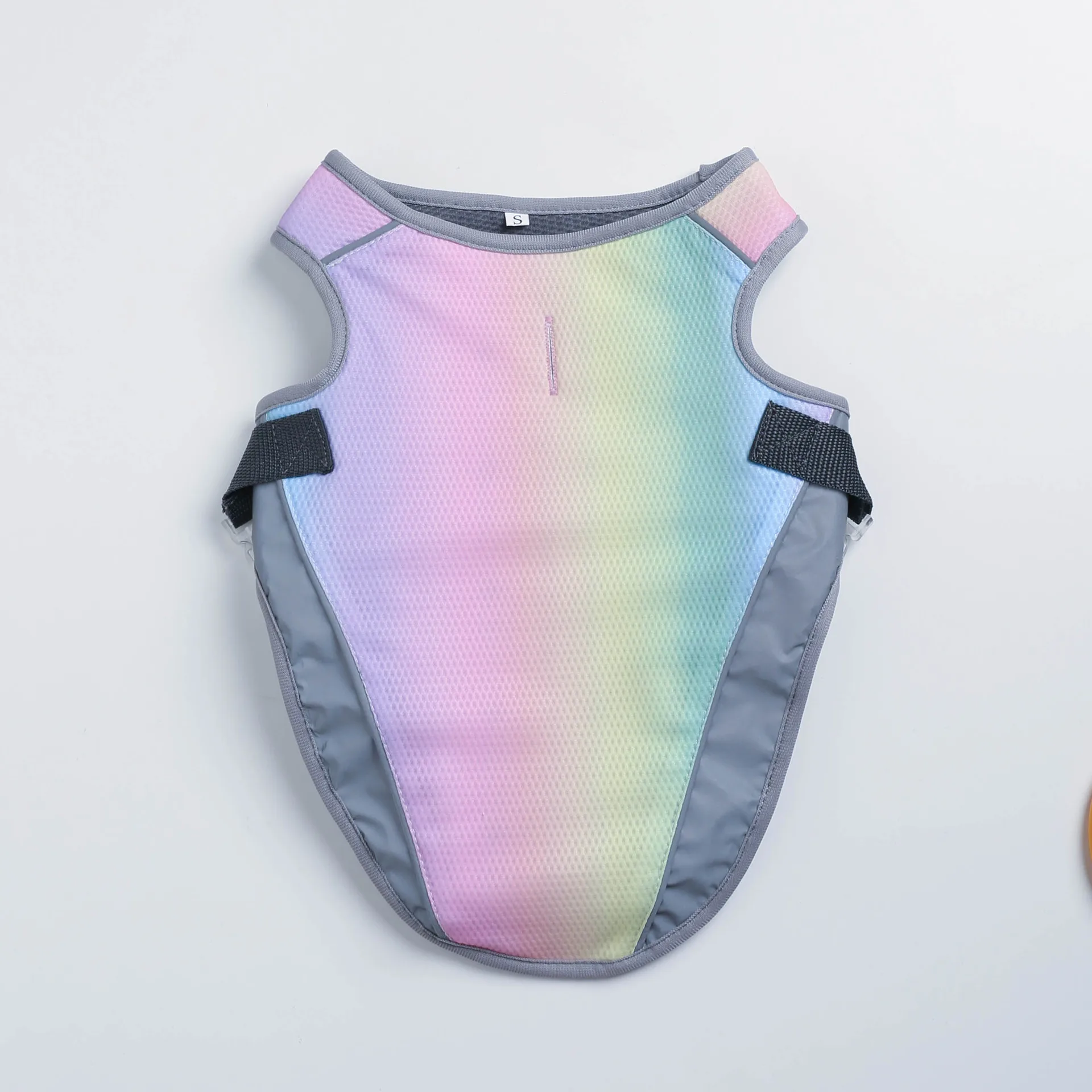 

Dog Cooling Vest Harness Cooler Jacket Breathable Rainbow-colored Pet Heatstroke Cold Suit Cool Clothes for Dogs Bulldog