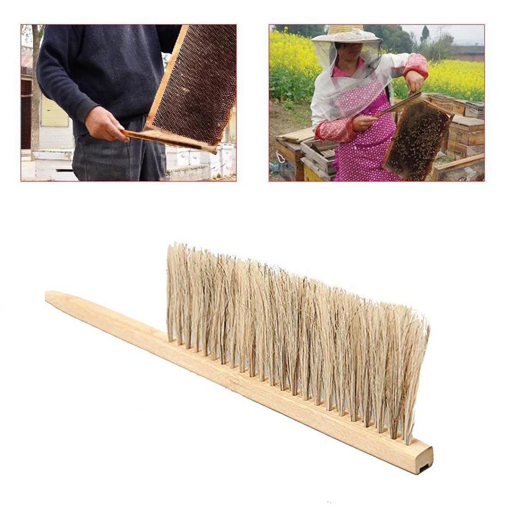 1 шт. деревянная щетка для пчеловодства два ряда лошадиных хвоста|Инструменты