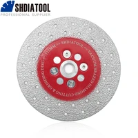 shdiatool 1pc diamond cutting grinding disc sawblade diamond wheel premium quality m14 thread double sided vacuum brazed