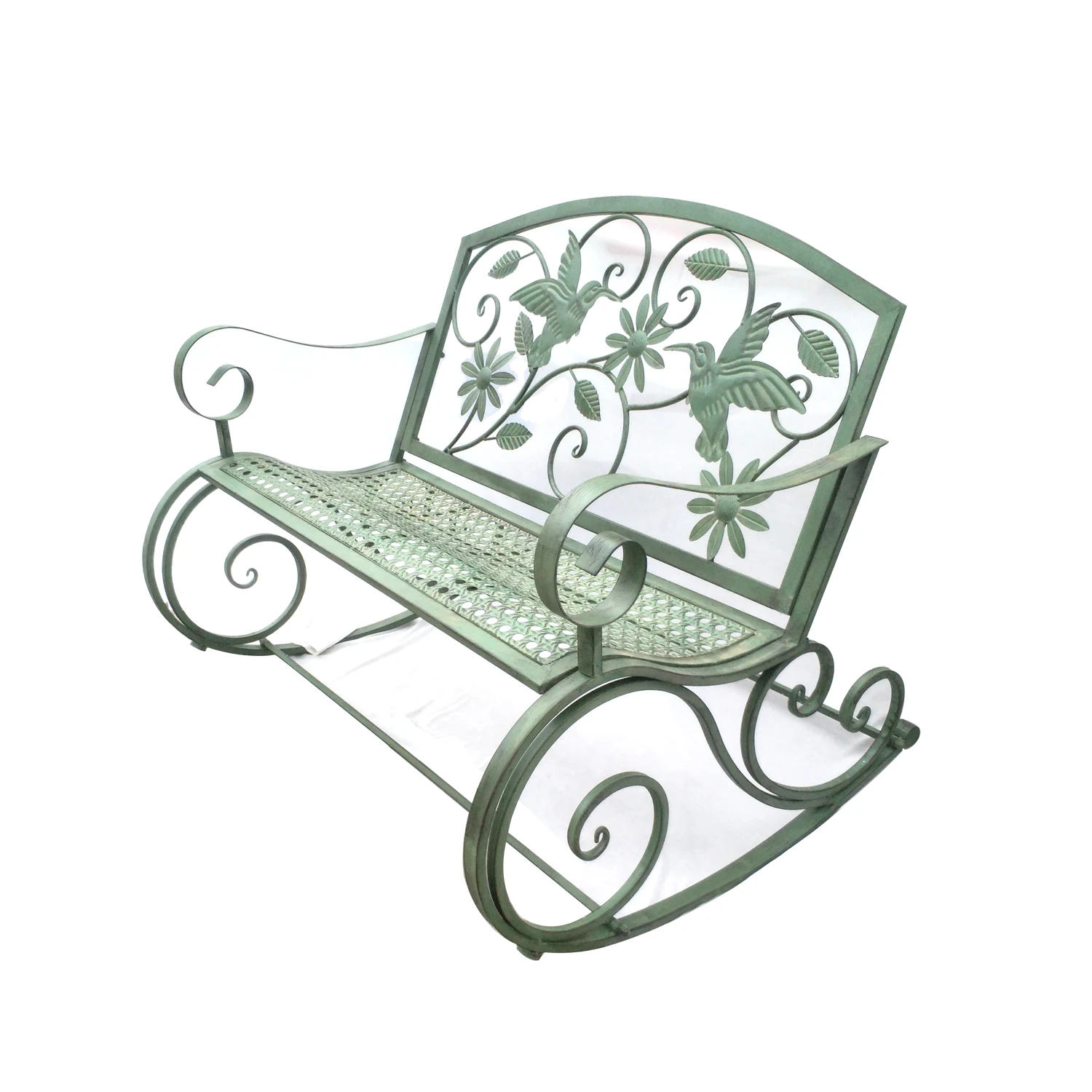 Кованое железное ретро кресло качалка уличное скамейка для сада парка стулья