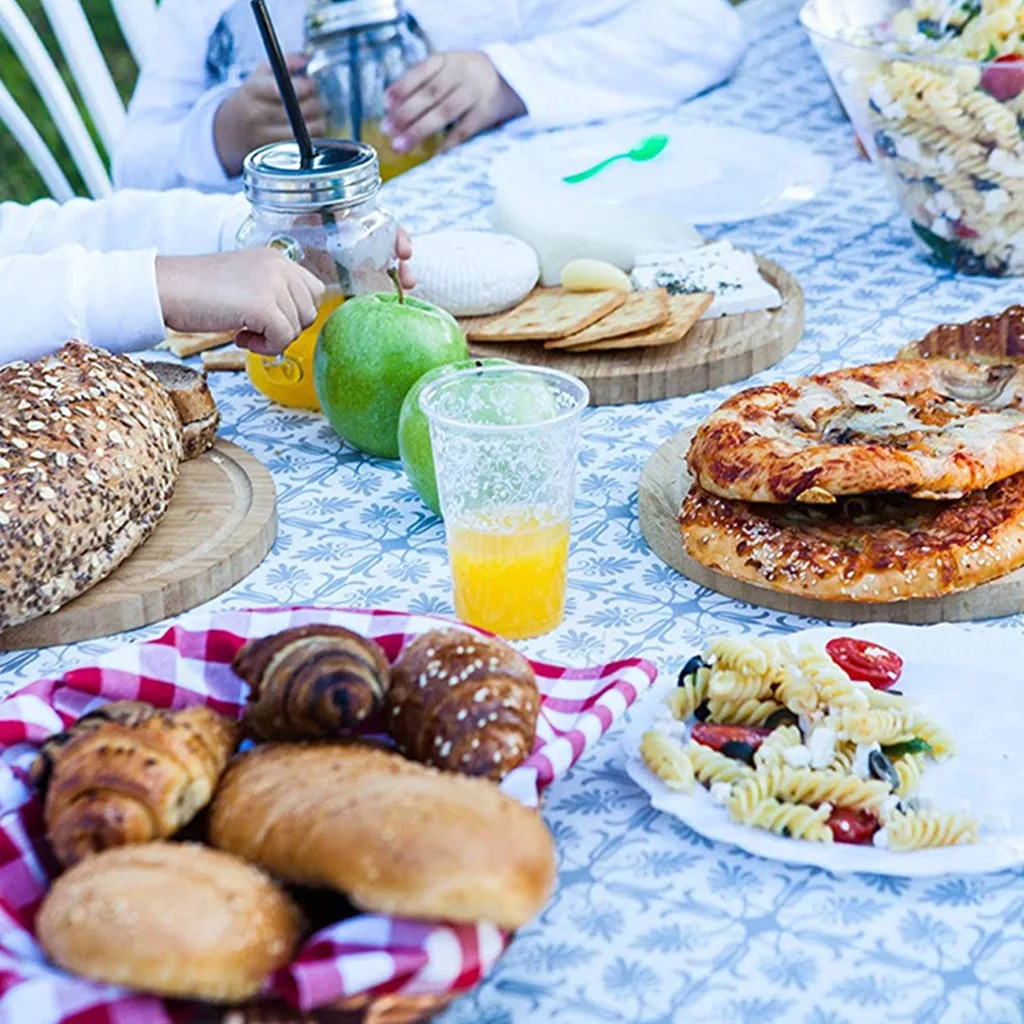 Льняная скатерть кухонный стол разноцветная однотонная декоративная