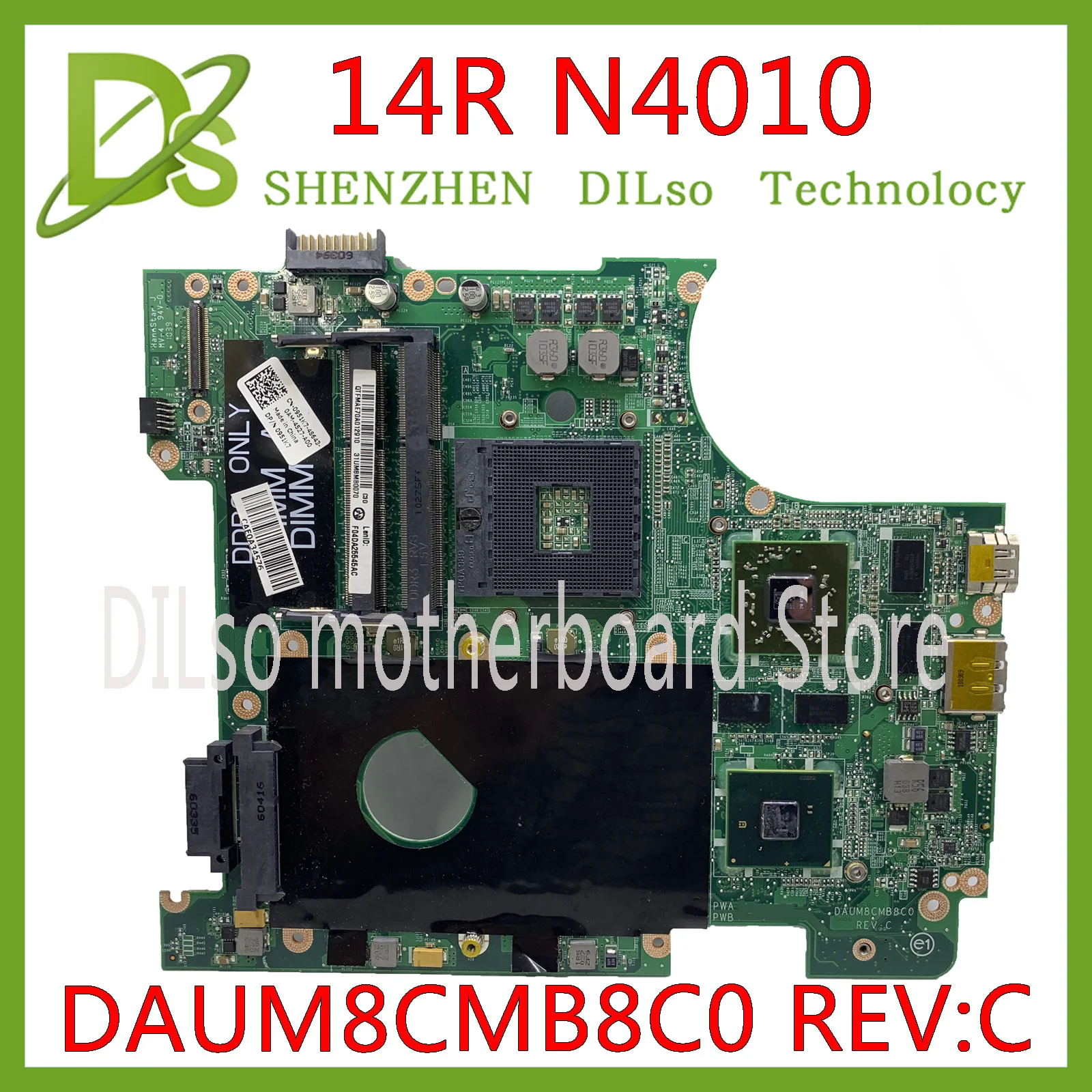 KEFU N4010 для Dell Inspiron 14R CN 0951K7 951K7 материнская плата DAUM8CMB8C0 REV:C HM57 HD5650M 100%