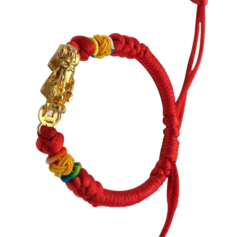 Счастливое красное дневное драгоценное украшение|Браслеты с шармами| |