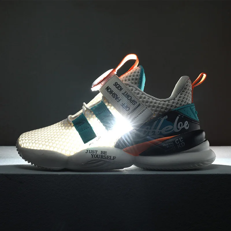 

New Kids Shoes Casual Girls Sneakers Mesh Breathable Children Shoes Sport Light Boys Sneakers School Running Flat Non-slip Black