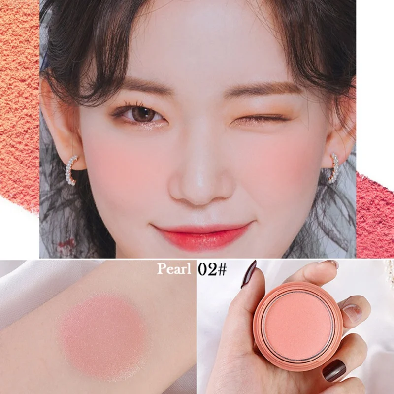 Персиковые румяна для макияжа лица пигмент красота долговечная осветляющая