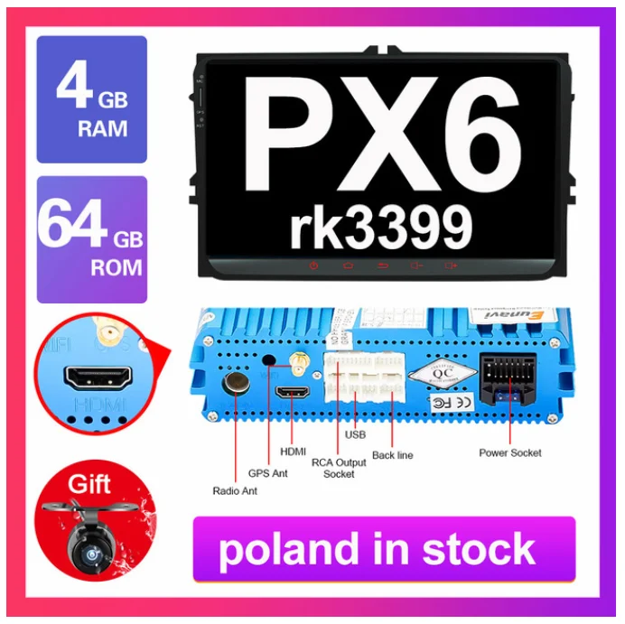 4G 64G Eunavi 2 Din 9 ''Android 9,0 4G ram автомобильное радио стерео gps Navi для VW Passat B6 CC Polo GOLF 5 6 Touran Jetta Tiguan Magotan Seat - Цвет: 4G 64G
