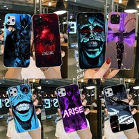 anime igris solo leveling newly arrived black cell phone case for iphone 11 pro xs max 8 7 6 6s plus x 5s se 2020 xr cover