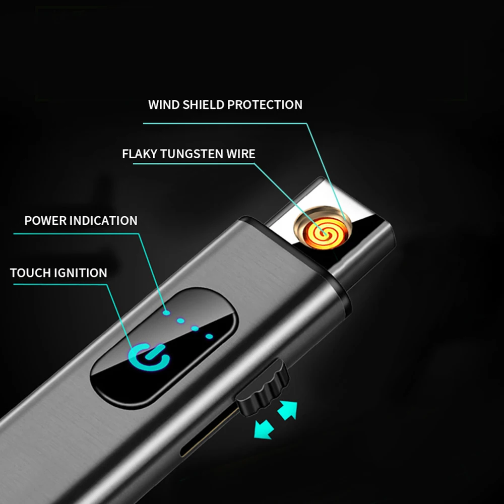 Зажигалка для сигарет сенсорный экран зажигалка компактный смарт датчик usb