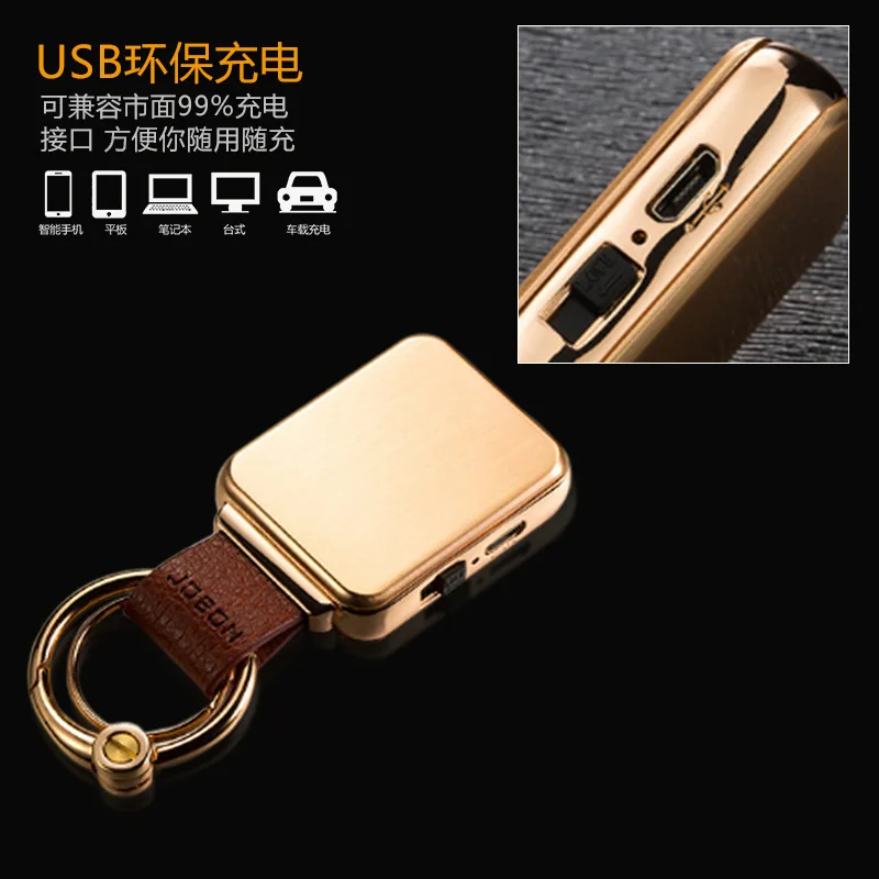 Подлинная Jobon квадратная с кнопкой блокировки креативная USB зарядка Зажигалка