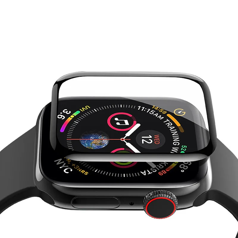 Защитное стекло для Apple Watch 1/2/3/4/5 полное покрытие закаленное iWatch 44 42 40 38 мм защита