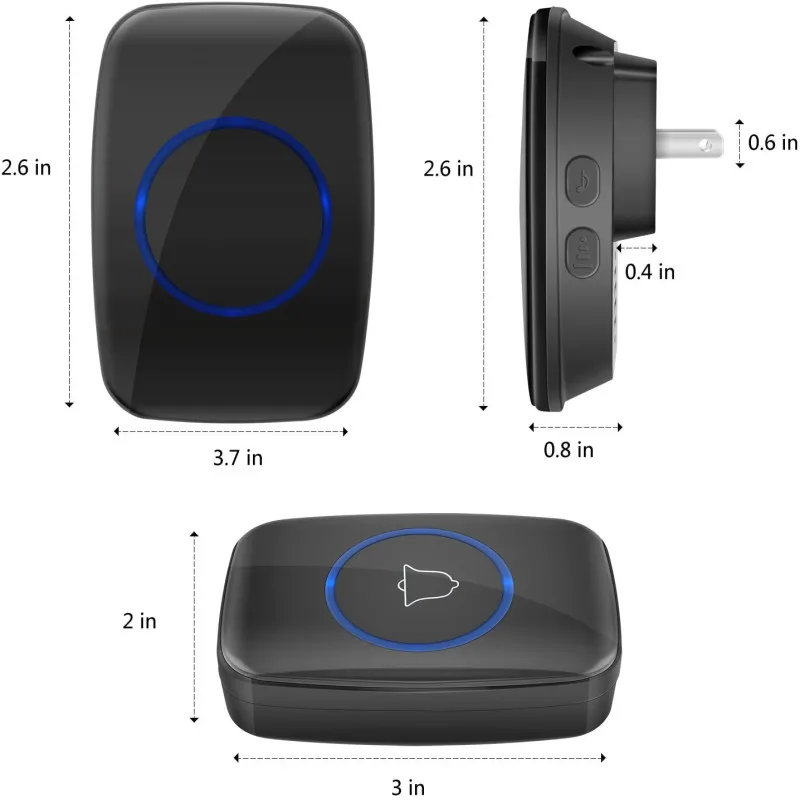 Smart Home Outdoor Doorbell Wireless Buzzer Beaters Waterproof Function Of Remote Control Door Bell 110V-220V-240V | Безопасность и