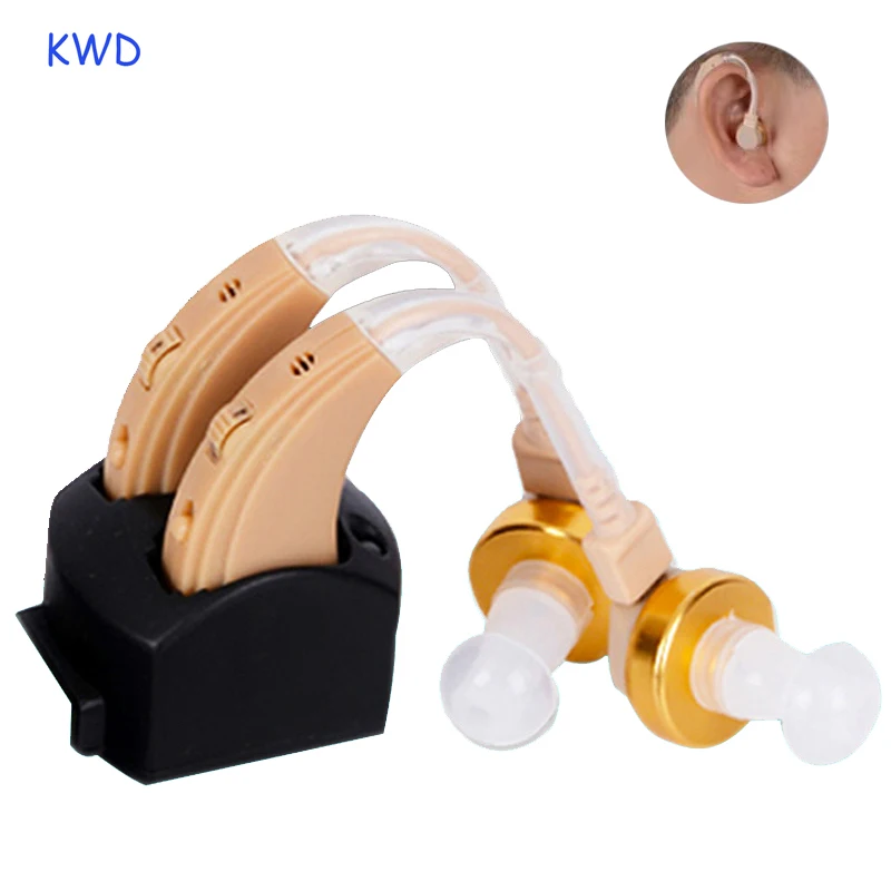 

Double BET Hearing Aid Rechargeable Sound Amplifier Volume Adjustable Wireless Hearing Aids Device Audifonos Para Sordera