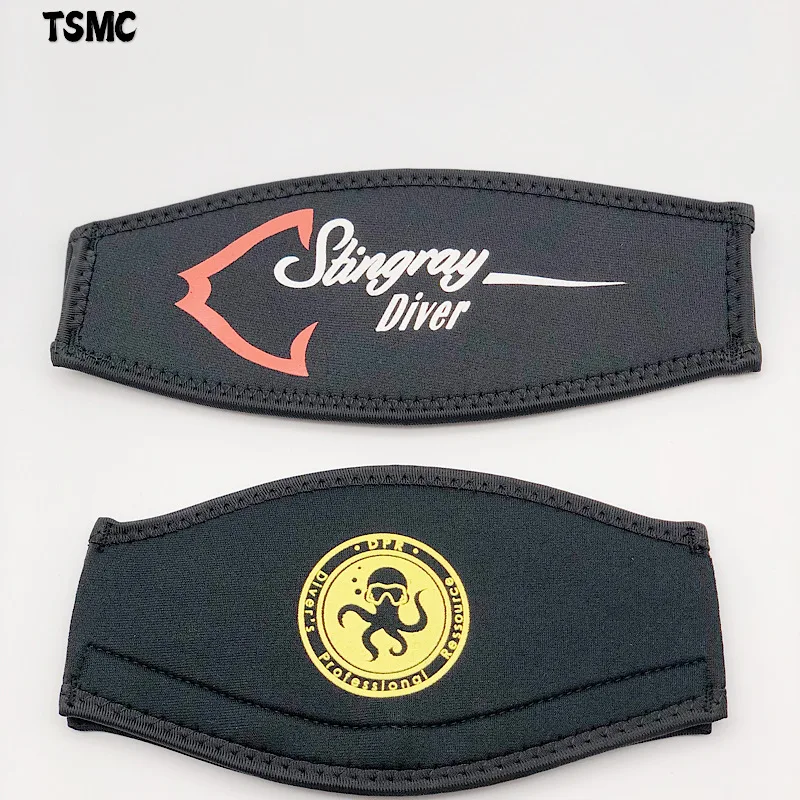 

TSMC neoprene polyester Diving mask with diving hair band mask strap cover drop shipping