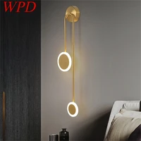 wpd nordic wall lights sconces contemporary simple brass led lamp indoor for home decoration