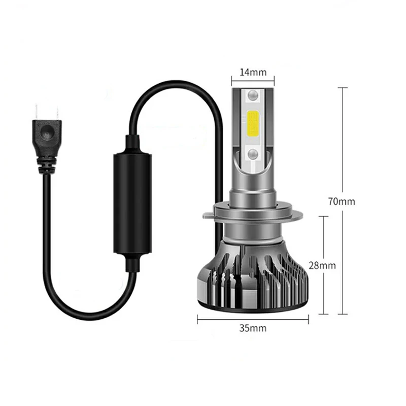 2x автомобильная светодиодная лампа для фары Противотуманные H11 9006 HB4 9005 HB3 H4 H7 H8 H1