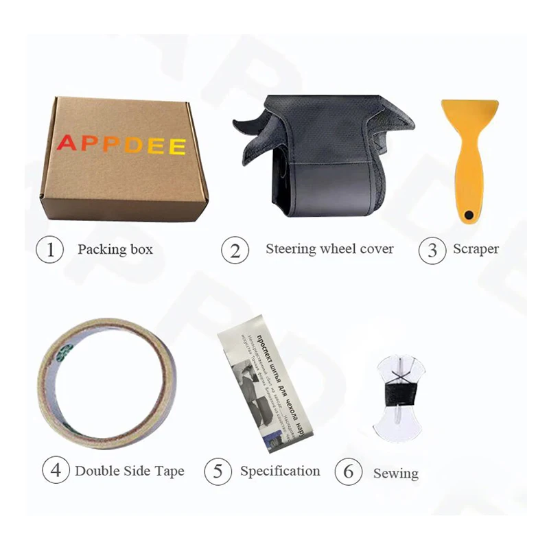 APPDEE черная искусственная кожа рулевое колесо Крышка для Subaru Forester 2008-2012
