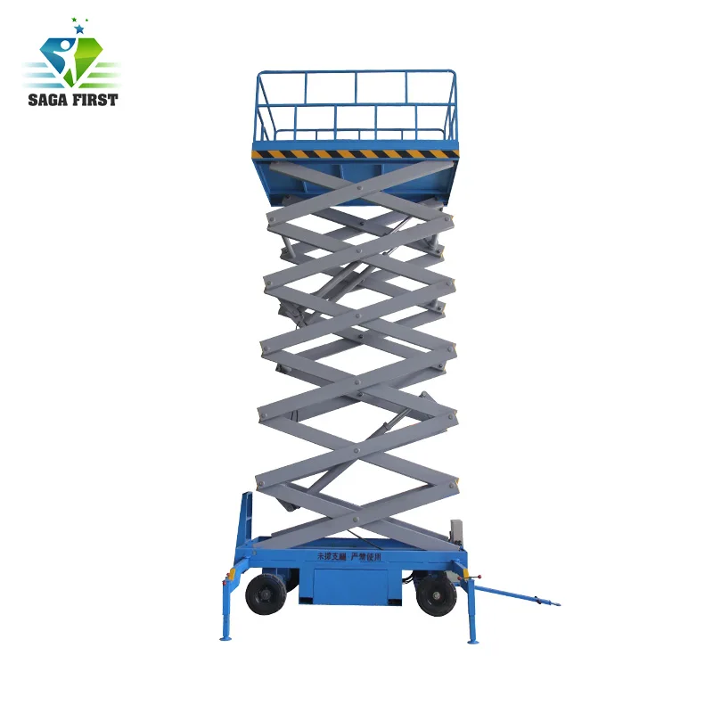 

European Quality 6m to 18m Full Electric Driving Moving Scissor Lift Platform