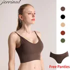Jerrinut Для женщин кроп топ Бесплатная трусики сексуальный топ для женщин Мягкий безрукавки для женщин бесшовный бюстгальтер без косточек Топ Bh свободный женский короткий топ