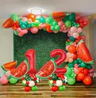28 шт.компл. арбуз номер башня воздушные шары на день рождения, комплект Для летних вечеринок украшения фрукты Фольга воздушные шары подарки для детей сделай сам