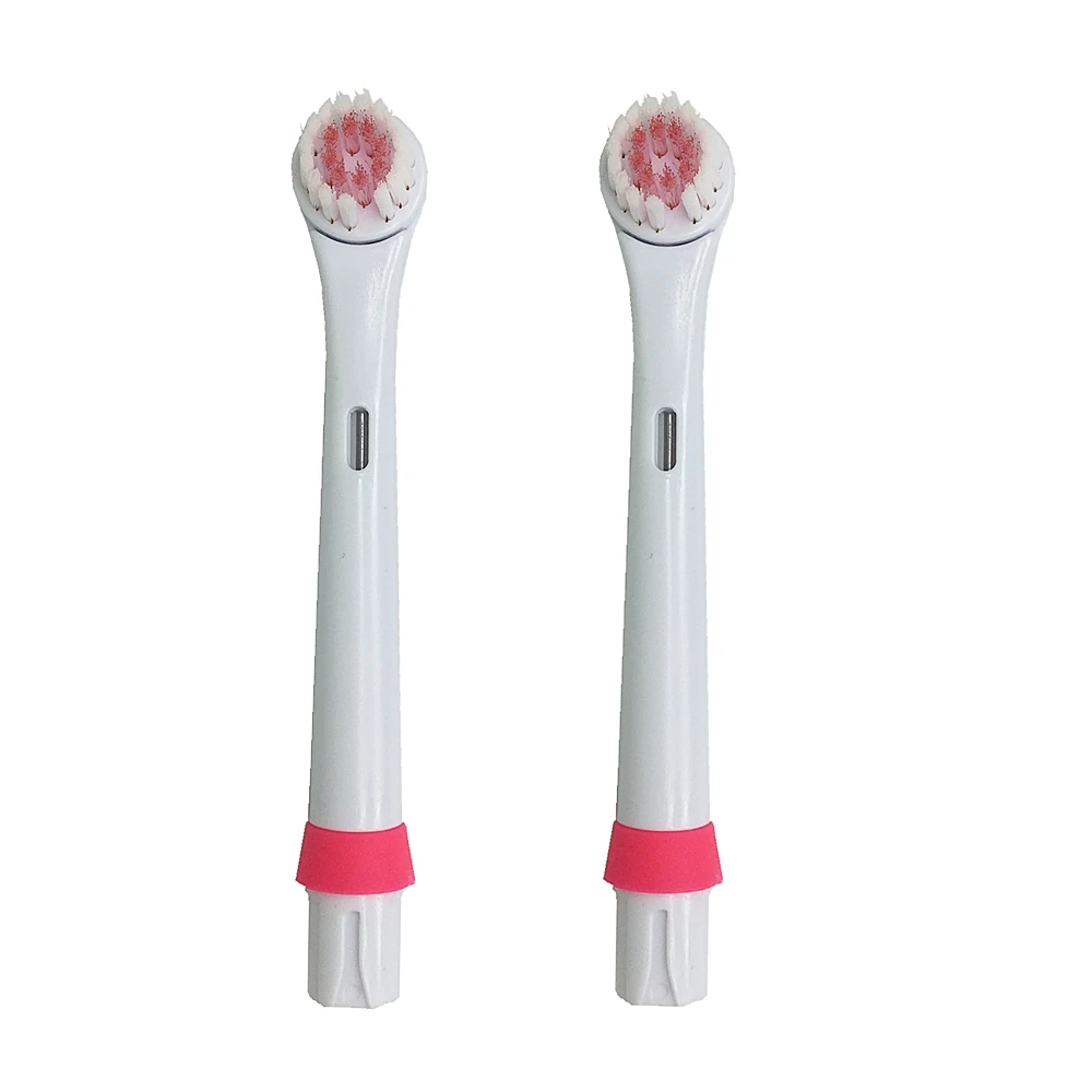 Pink 2pcs 2PCs Electric Toothbrush Heads 2 Soft Bristles Neutral Package Best Rotation Type Electric Tooth Brush Head random color - Color: Pink 2pcs