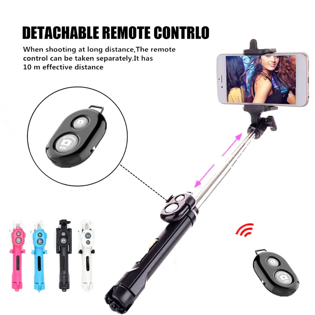 3 in 1 Wireless Bluetooth Selfie Stick for iphone/Android Foldable Handheld Monopod Shutter Remote Extendable Mini Tripod |