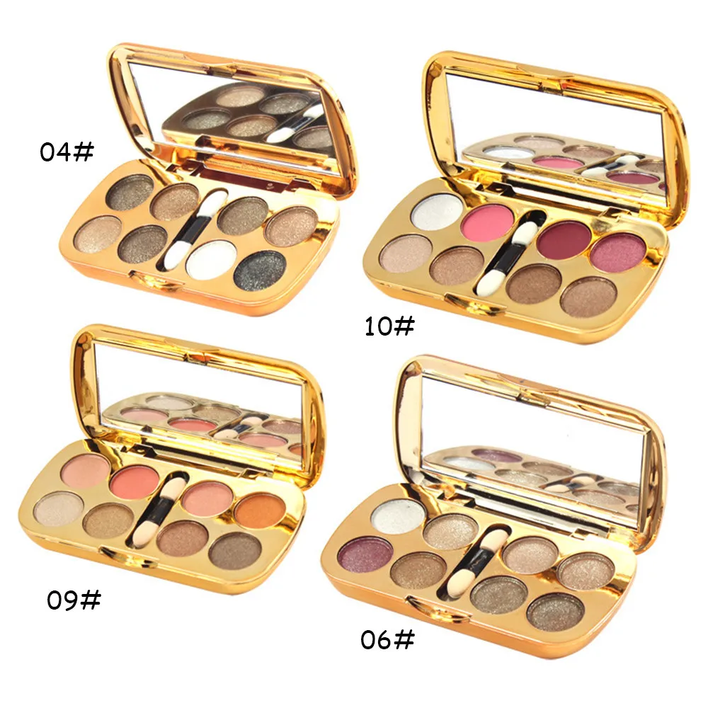 8 цветов Перламутровые тени для век с мишкой алмазная пудра макияжа дымчатые