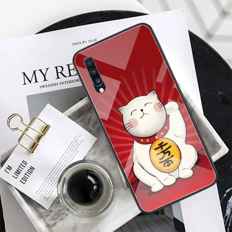 

Plutus Cat Glass Phone Case Back Shell For Xiaomi Redmi Note 7 5 4 6 6A Mi 8SE 8 6 Lite Mix 2 2s Note 3 Cover