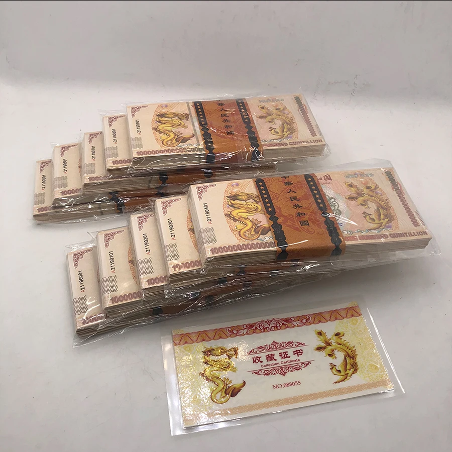 1000 шт. бумажные банкноты с китайским драконом и Фениксом сто квинтильона