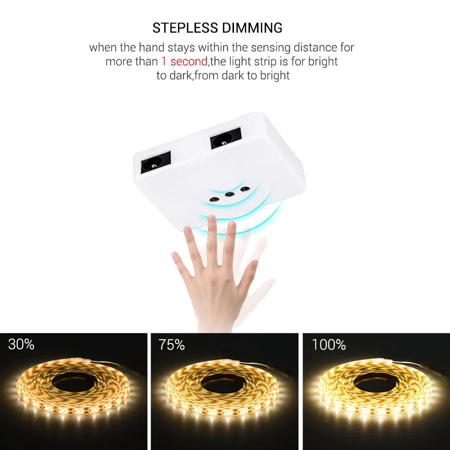 Dimmable ручная волна датчик движения светодиодная лента водонепроницаемый