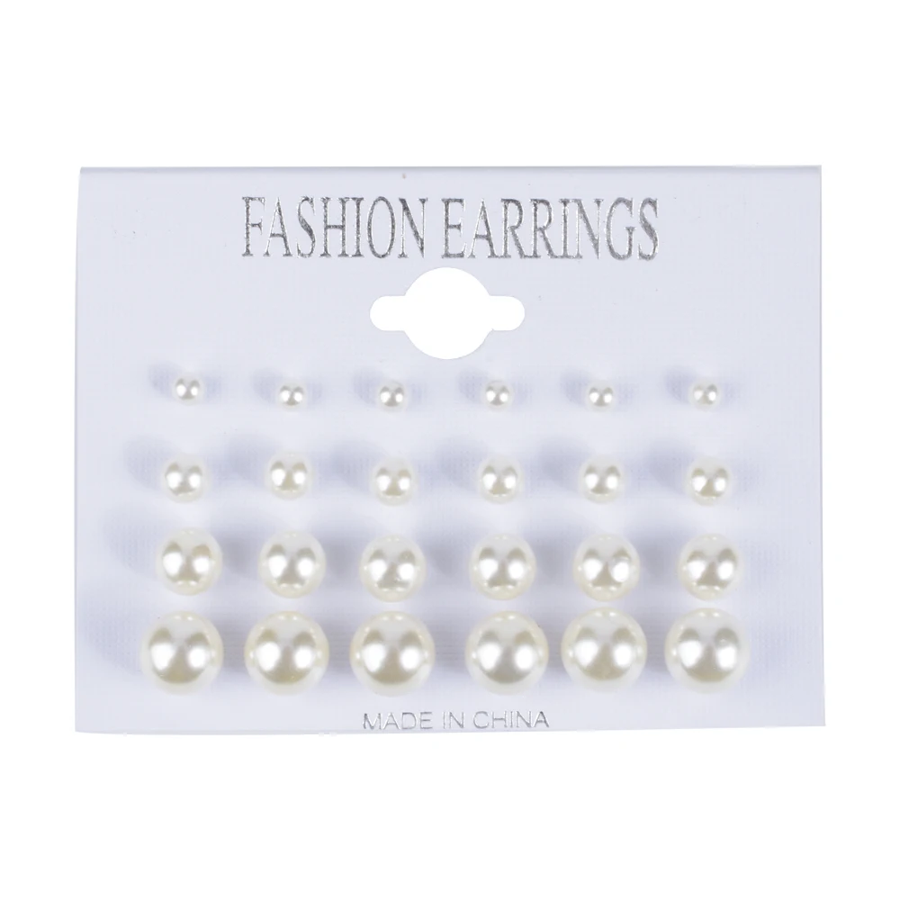 Женский комплект жемчужных серег богемные серьги гвоздики модные украшения 2020