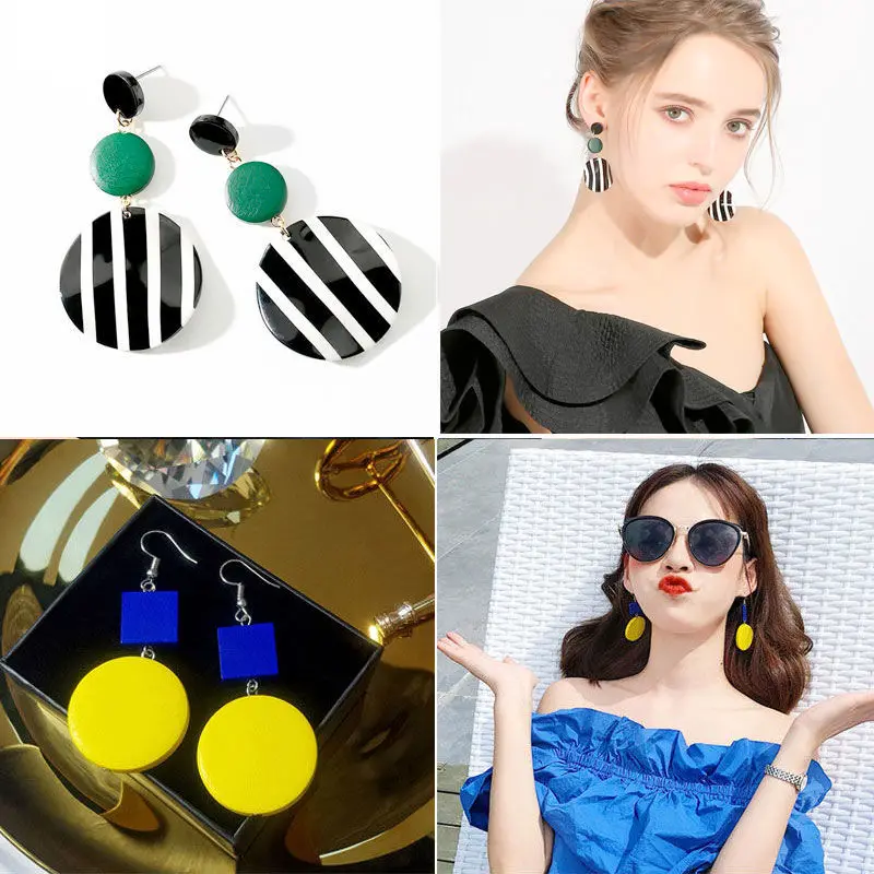 

2021 New Geometric Earrings Temperament Long Pendants Personality All-match Women's Earrings Designer Earrings